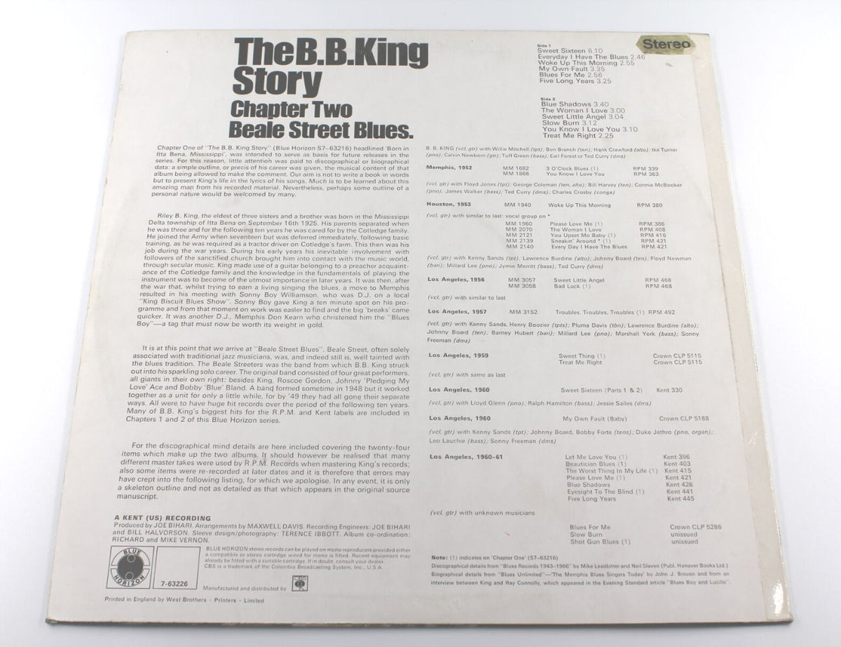 B.B. King - The B.B. King Story Chapter Two Beale Street Blues
