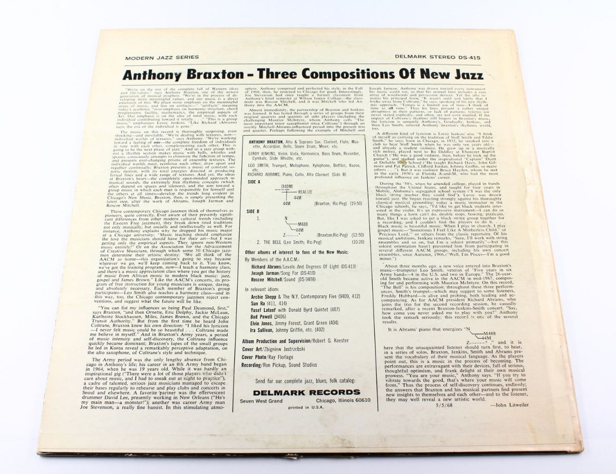Anthony Braxton - 3 Compositions Of New Jazz