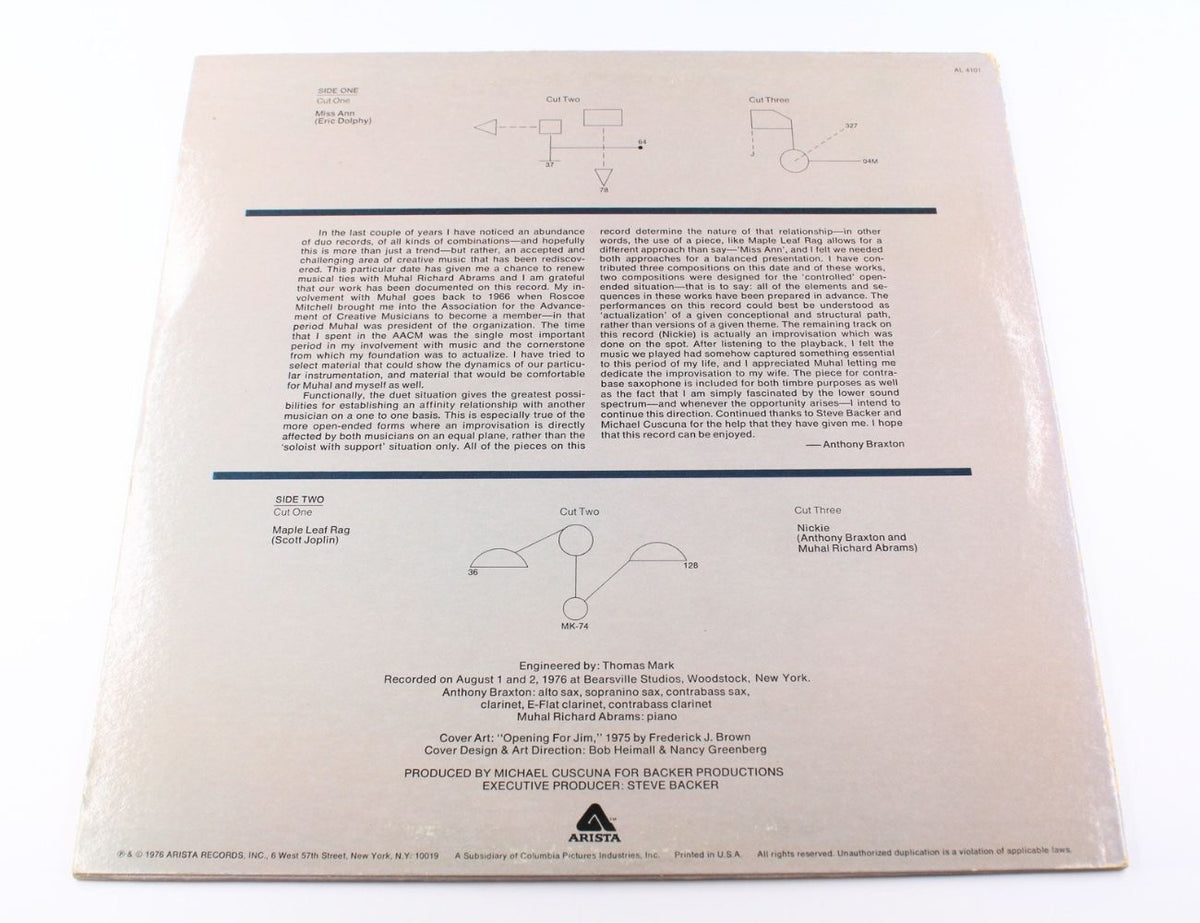 Anthony Braxton With Muhal Richard Abrams - Duets 1976