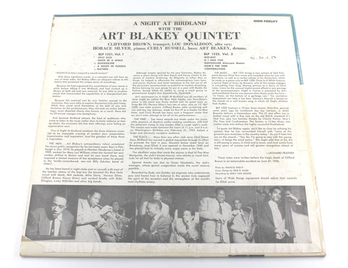 Art Blakey Quintet - A Night At Birdland, Volume 1