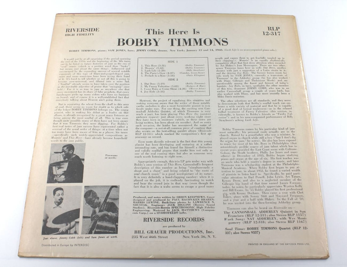 Bobby Timmons - This Here Is Bobby Timmons