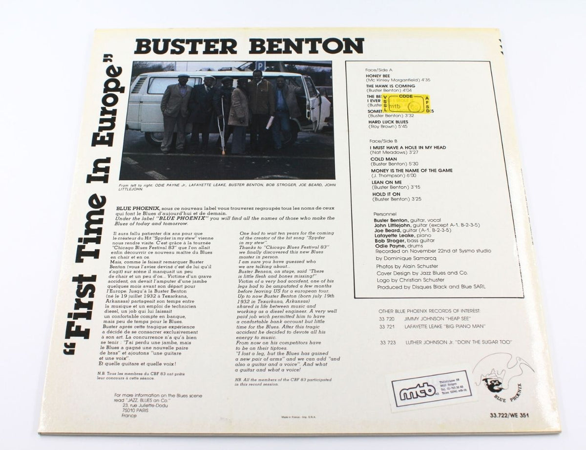 Buster Benton - First Time In Europe