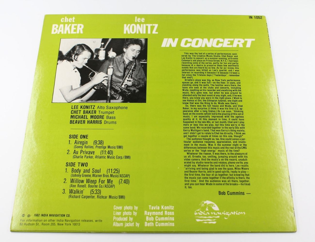 Chet Baker And Lee Konitz - In Concert