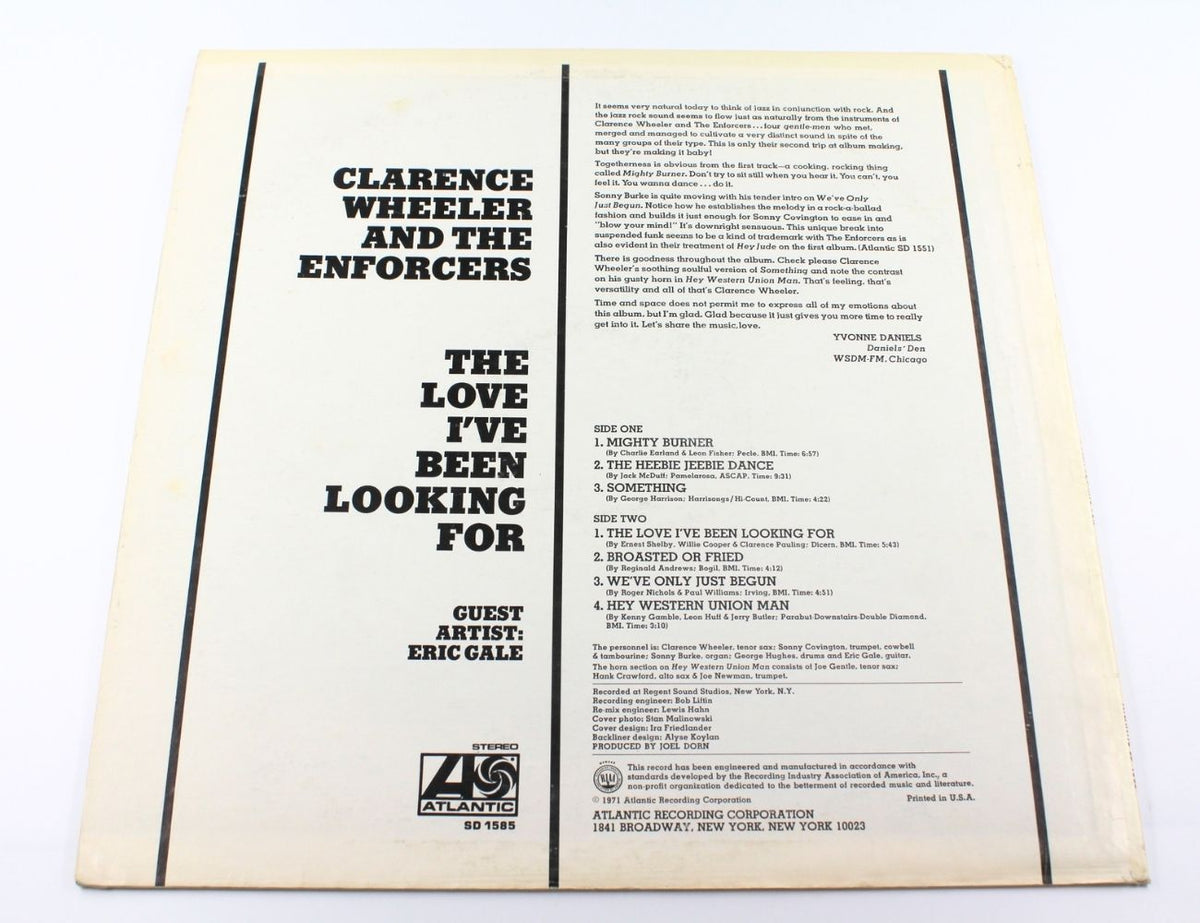 Clarence Wheeler And The Enforcers - The Love I've Been Looking For