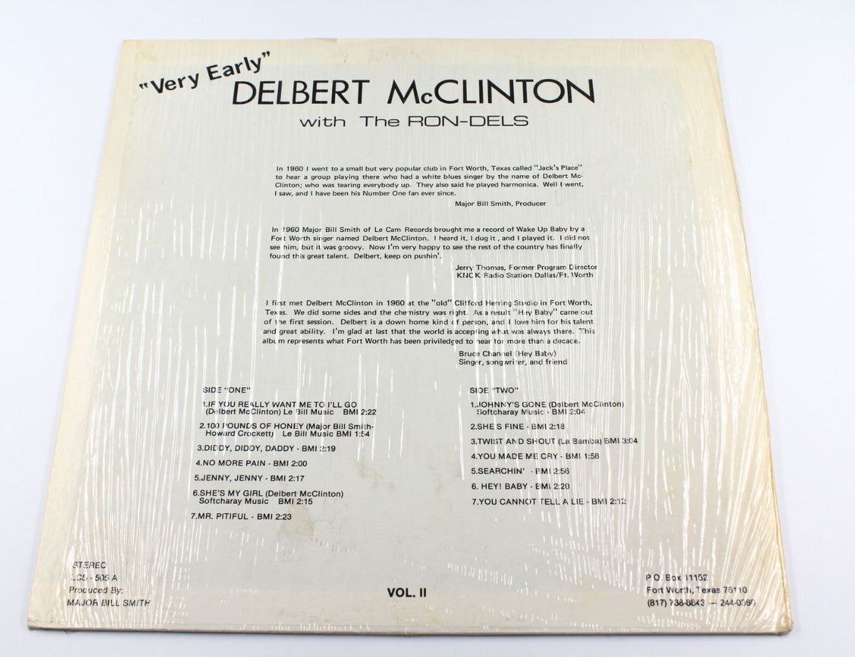 Delbert McClinton With The Ron-Dels - Very Early Delbert McClinton Vol. 2