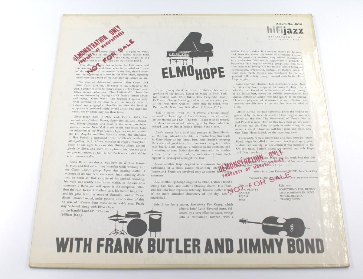 Elmo Hope - With Frank Butler And Jimmy Bond