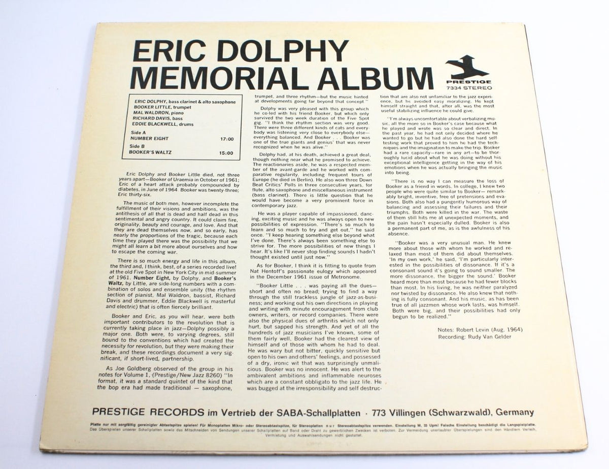 Eric Dolphy &amp; Booker Little - Memorial Album - Recorded Live At The Five Spot