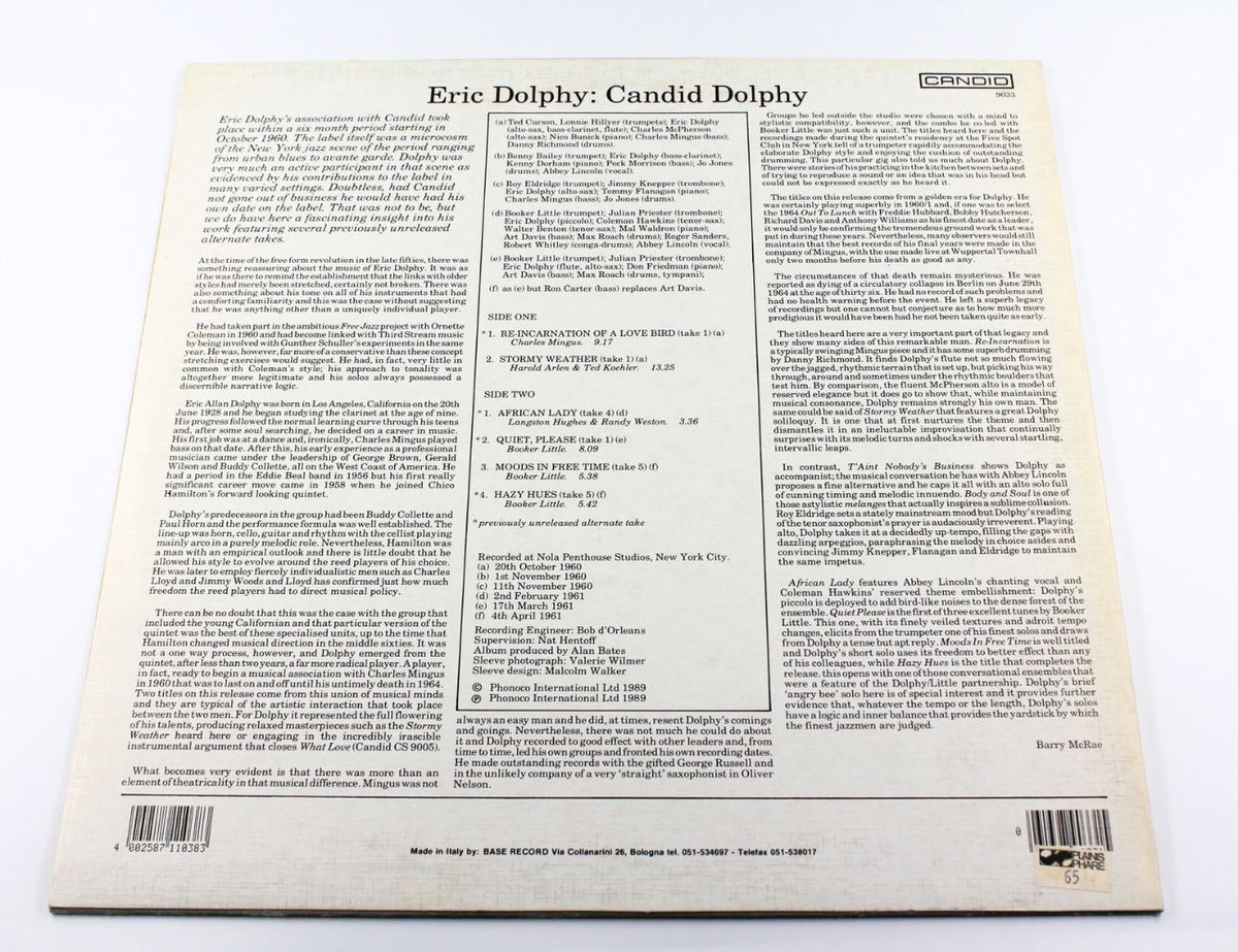 Eric Dolphy - Candid Dolphy