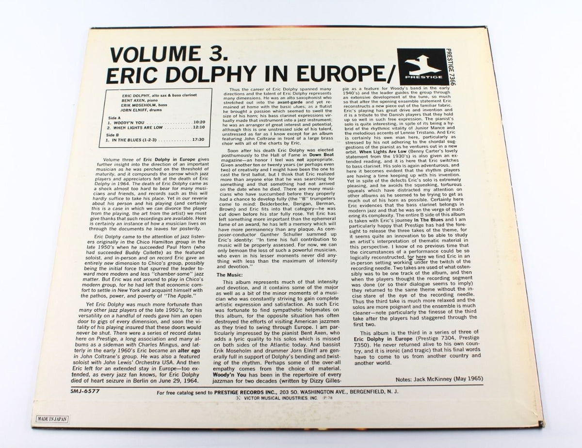 Eric Dolphy - In Europe / Volume 3