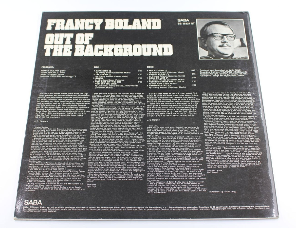 Francy Boland - Out Of The Background