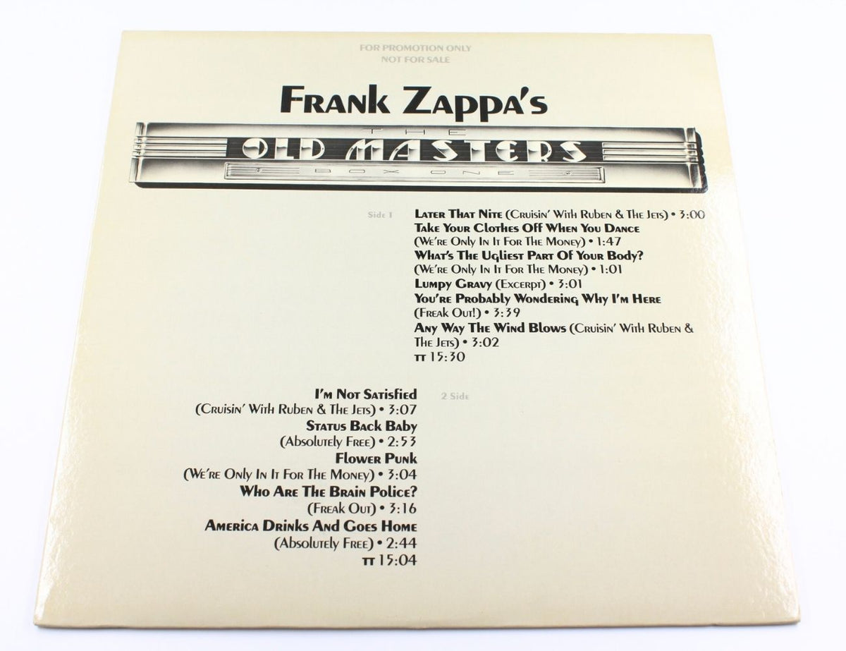 Frank Zappa - The Old Masters, Box One Sampler