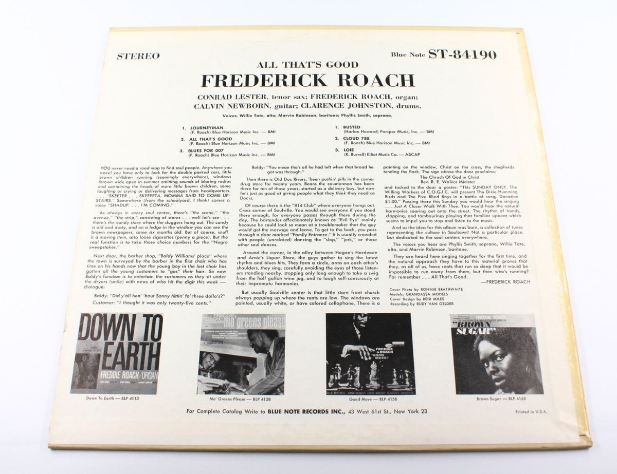Frederick Roach - All That's Good