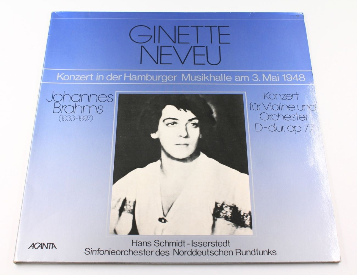 Ginette Neveu, Hans Schmidt-Isserstedt, NDR Symphonie Orchester - Johannes Brahms: Konzert Für Violine Und Orchester D-Dur Op.77