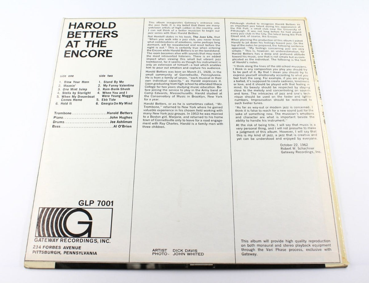 Harold Betters - At The Encore