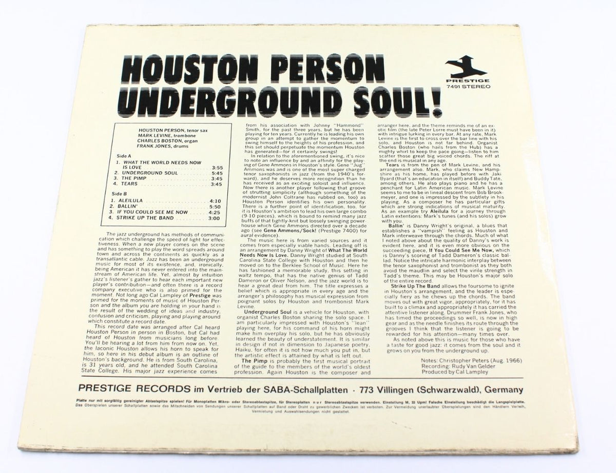 Houston Person - Underground Soul!