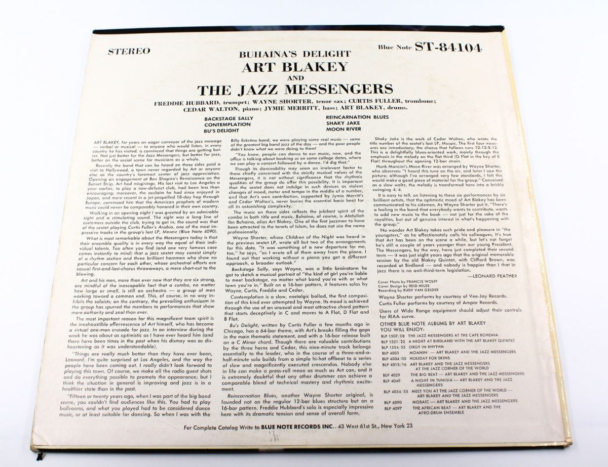 Art Blakey & The Jazz Messengers - Buhaina's Delight - Vinyl LP