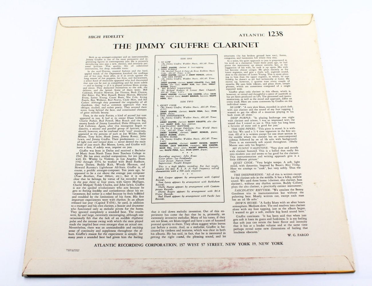 Jimmy Giuffre - The Jimmy Giuffre Clarinet