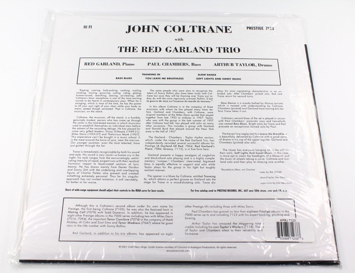 John Coltrane With The Red Garland Trio - Same