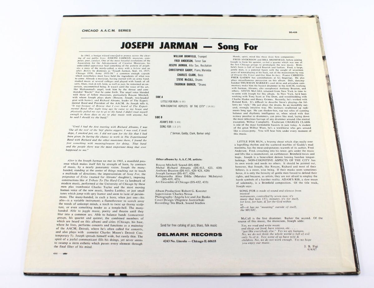 Joseph Jarman - Song For