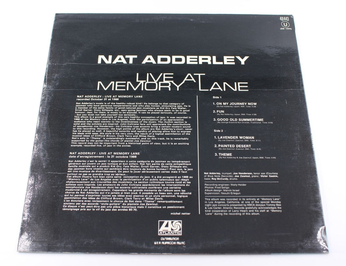 Nat Adderley - Live At Memory Lane