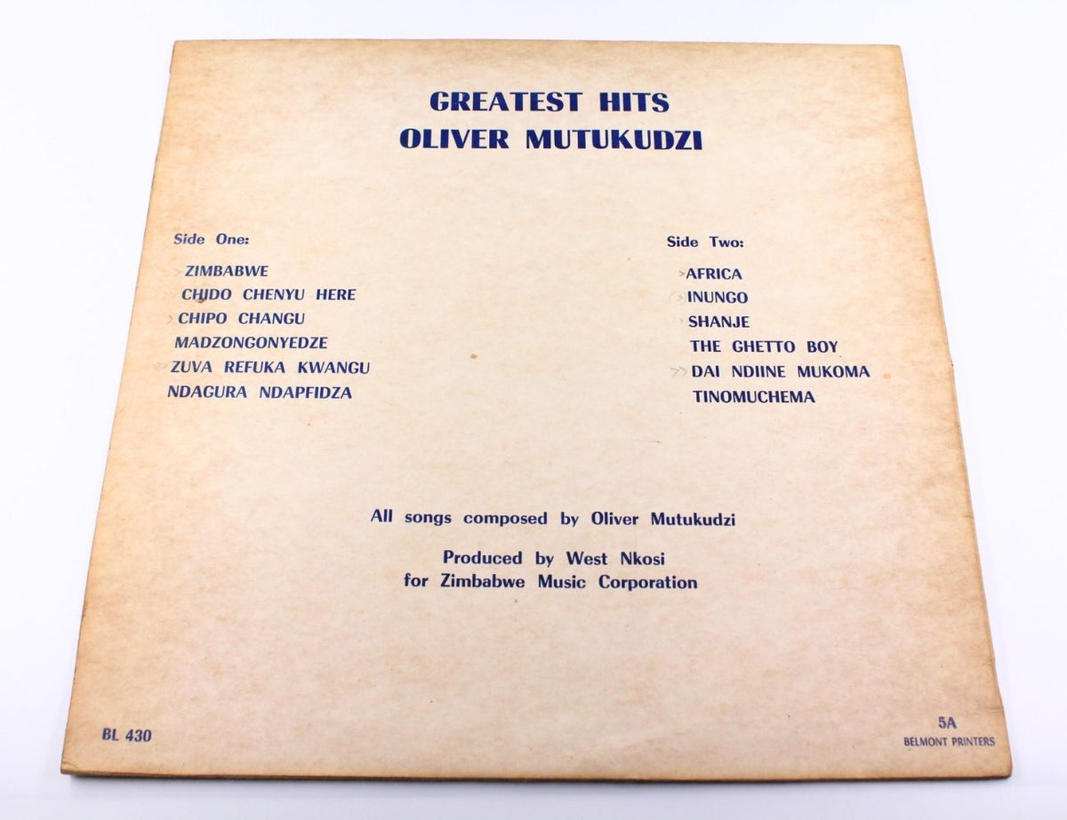 Oliver Mutukudzi - Greatest Hits