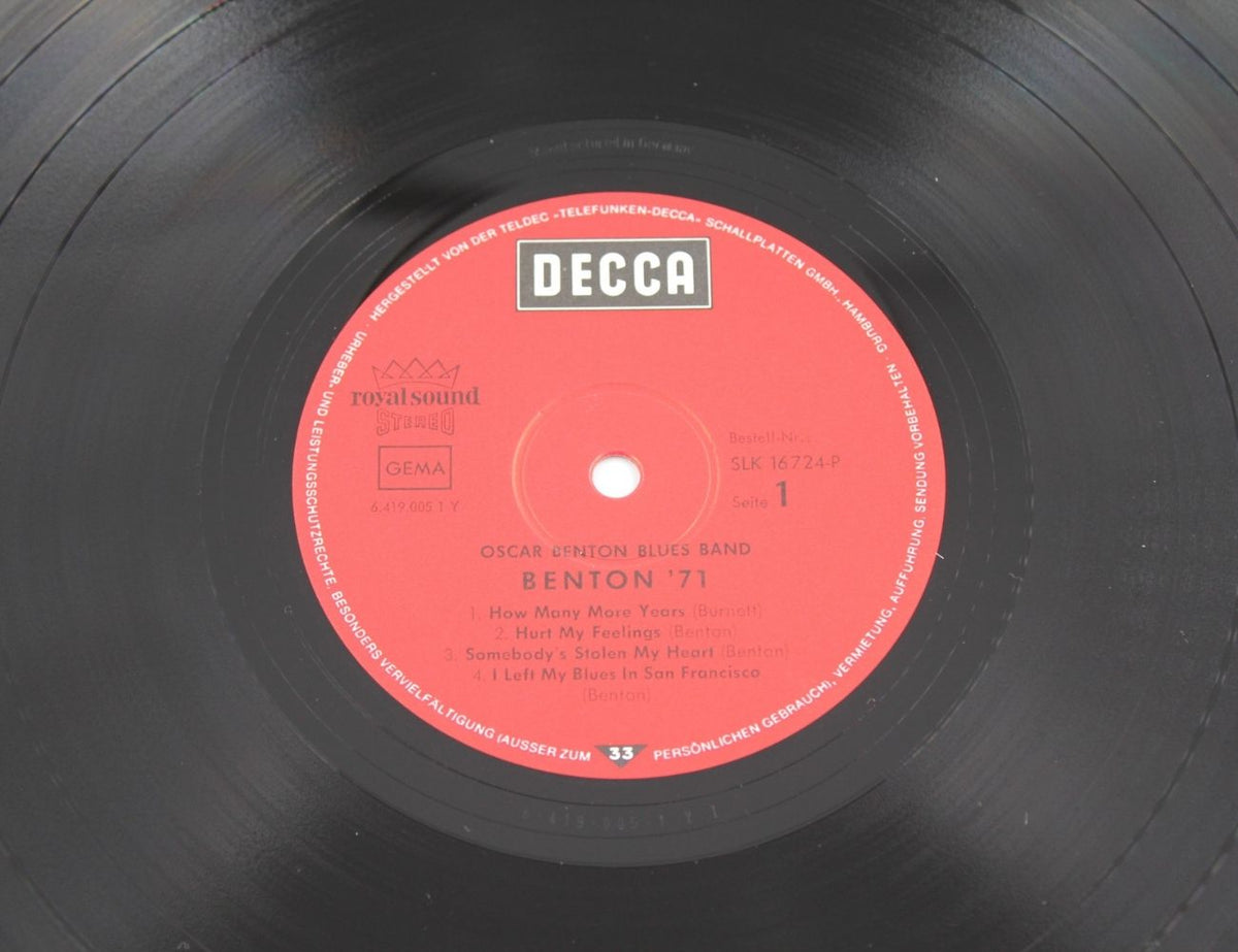 Oscar Benton Blues Band - Benton &#39;71