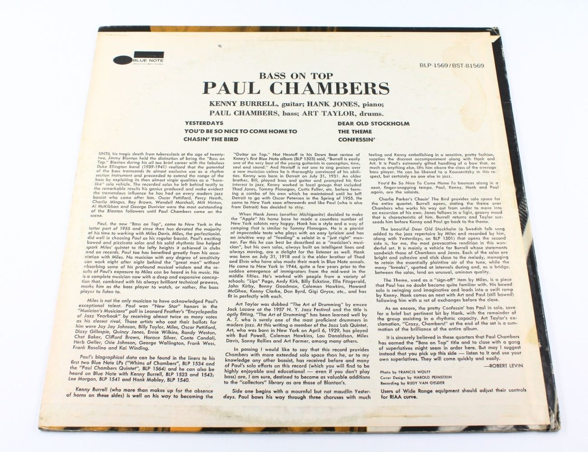 Paul Chambers Quartet - Bass On Top