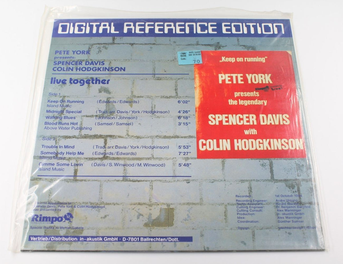 Pete York Presents: Spencer Davis / Colin Hodgkinson - Live Together