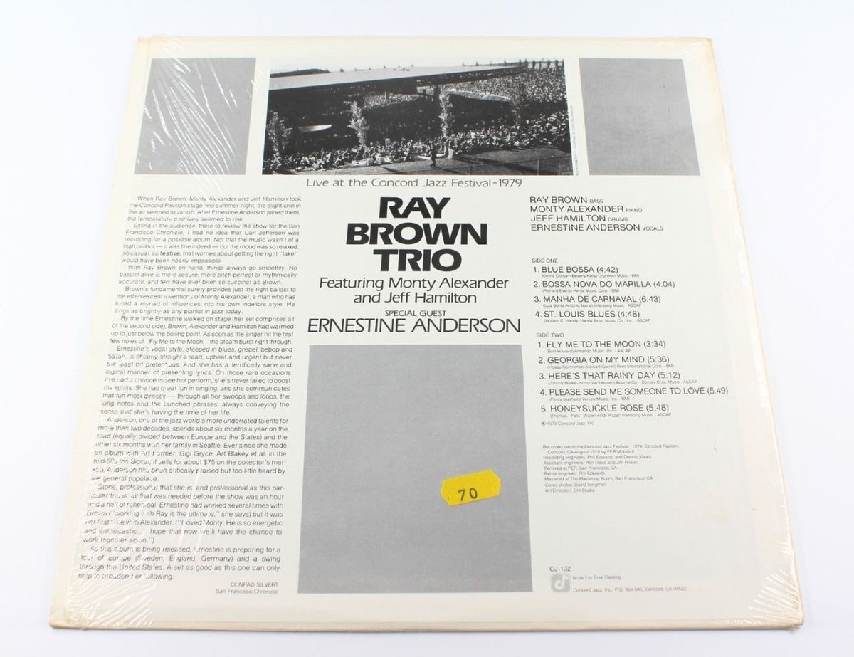 Ray Brown Trio With Special Guest Ernestine Anderson - Live At The Concord Jazz Festival 1979