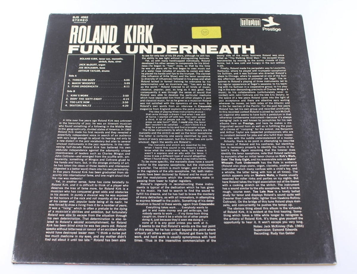 Roland Kirk With Jack McDuff - Funk Underneath