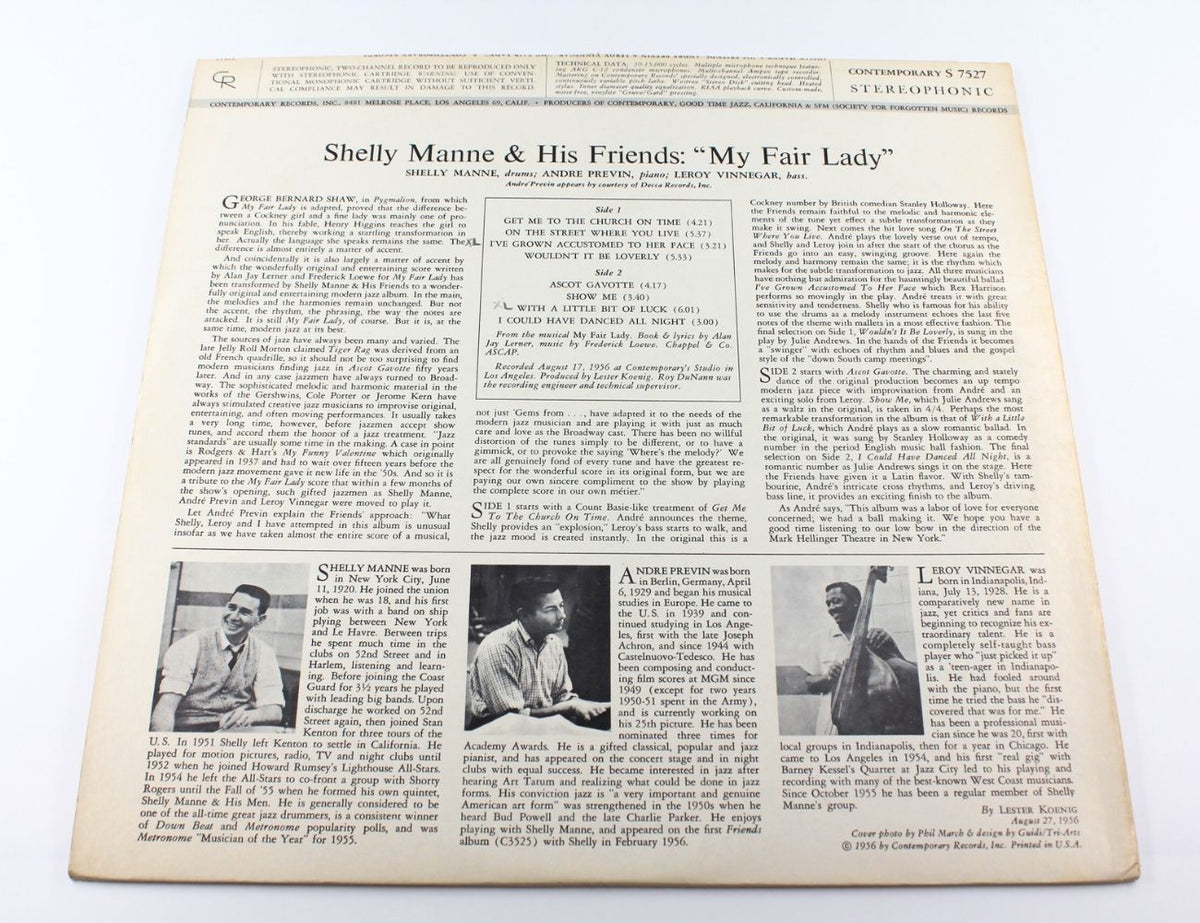 Shelly Manne & His Friends - Modern Jazz Performances Of Songs From My Fair Lady