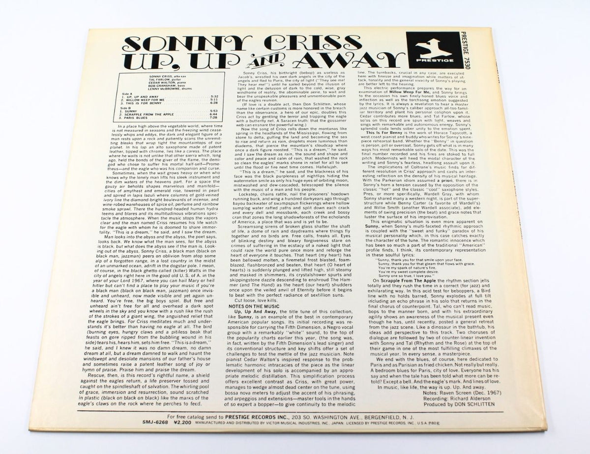 Sonny Criss - Up, Up And Away