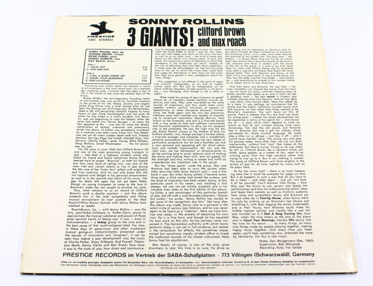 Sonny Rollins, Clifford Brown And Max Roach - 3 Giants!