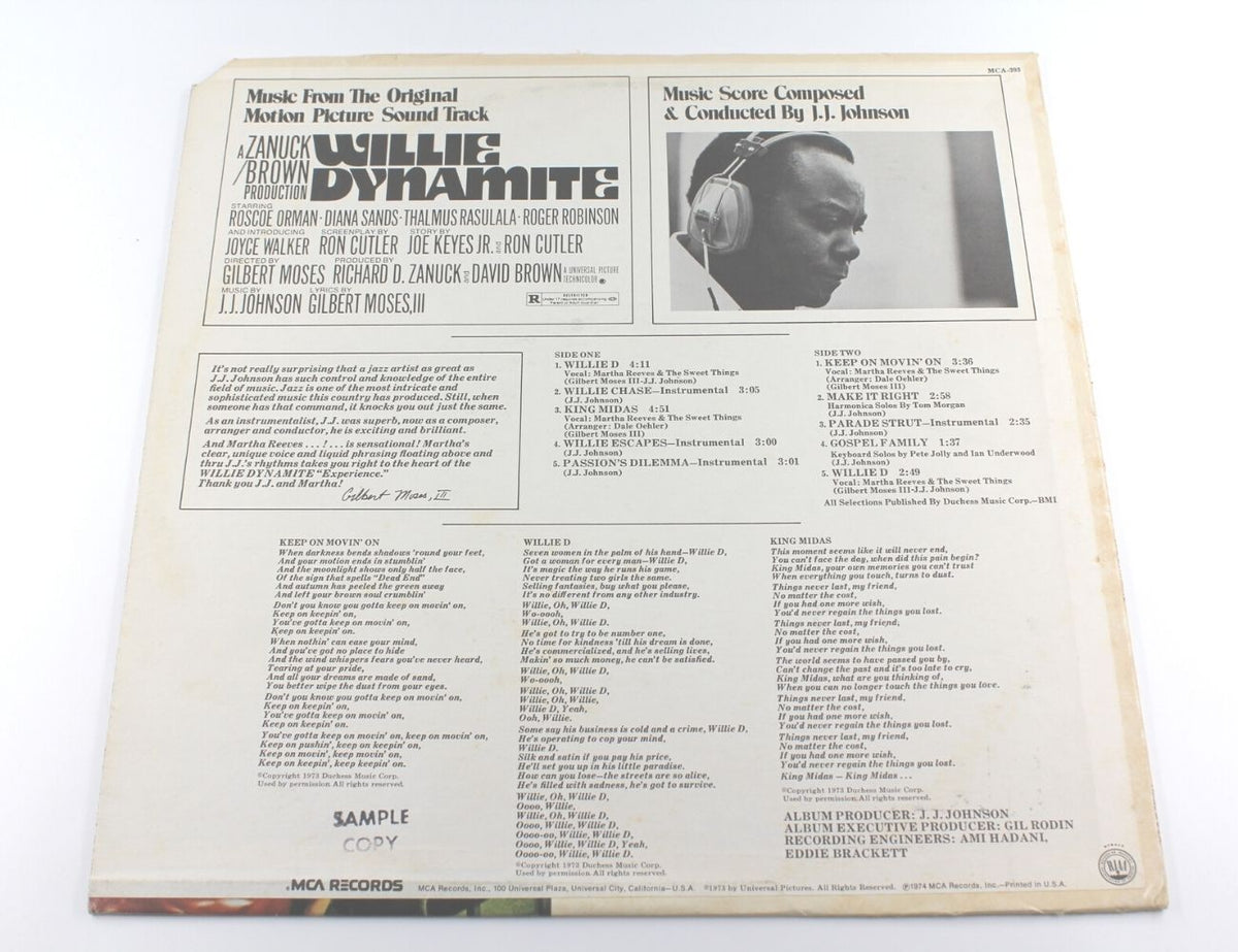 J.J. Johnson - Willie Dynamite (Music From The Original Motion Picture Sound Track)