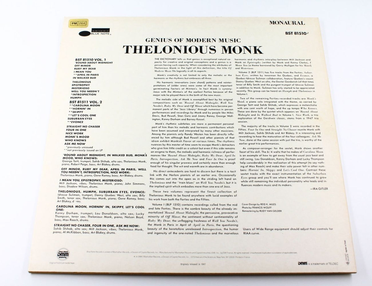 Thelonious Monk - Genius Of Modern Music (Volume One)