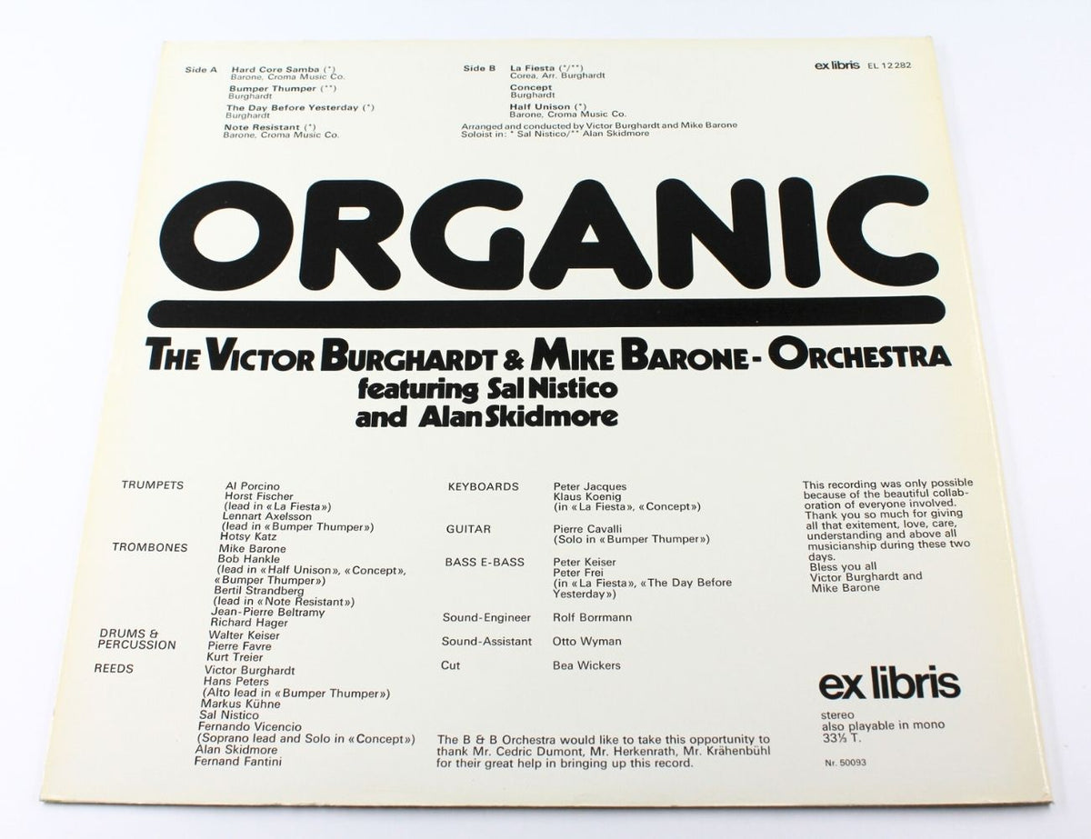 Victor Burghardt &amp; Mike Barone Orchestra Featuring Sal Nistico And Alan Skidmore - Organic