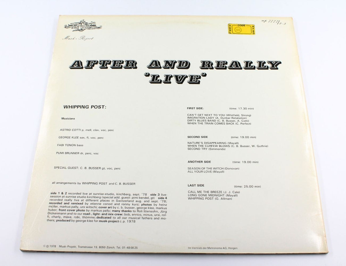 Whipping Post - After And Really 'Live'