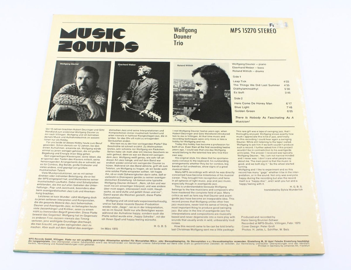 Wolfgang Dauner Trio - Music Zounds