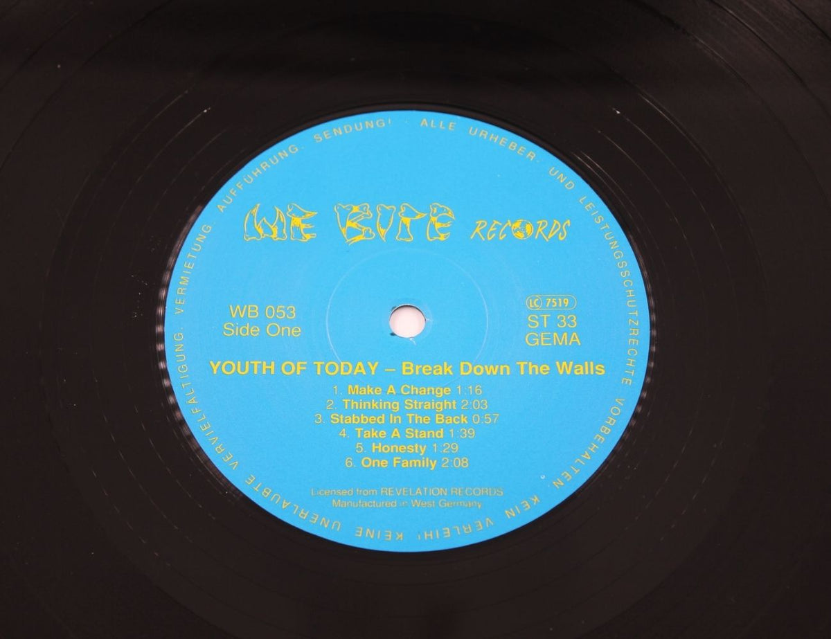 Youth Of Today - Break Down The Walls - Vinyl LP