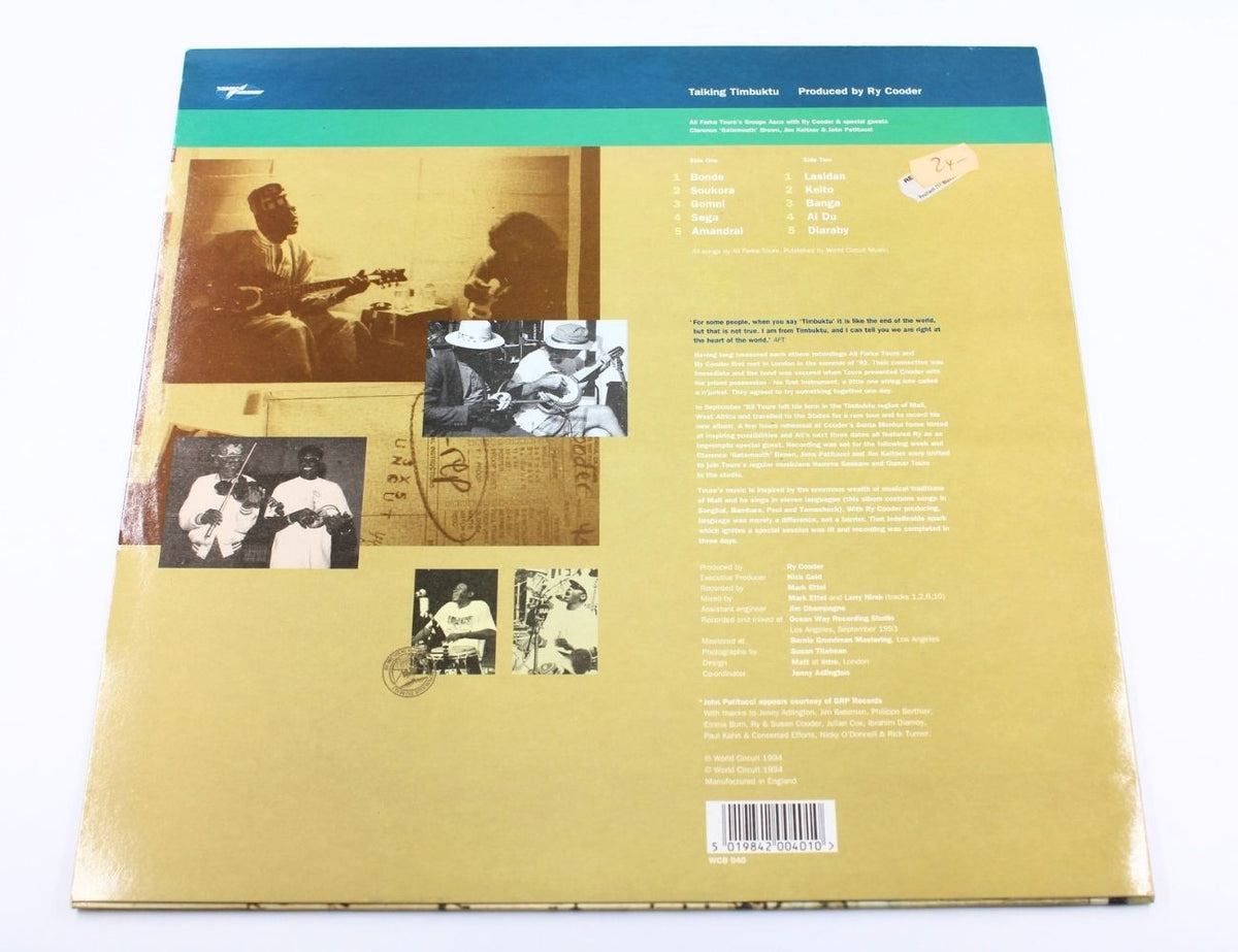 Ali Farka Toure With Ry Cooder - Talking Timbuktu - Vinyl LP
