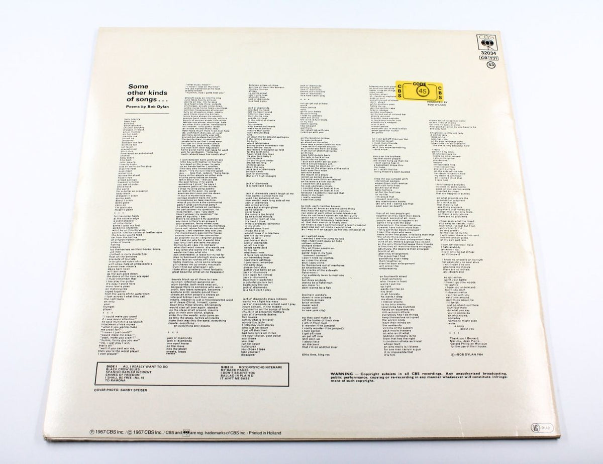 Bob Dylan - Another Side Of Bob Dylan - Vinyl LP
