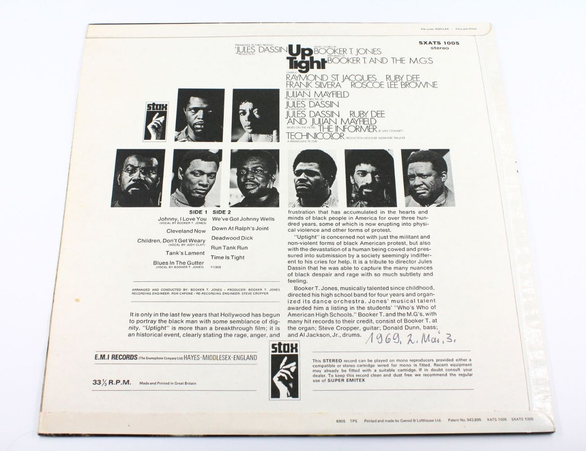 Booker T & The MG's - Up Tight -(Soundtrack) - Vinyl LP