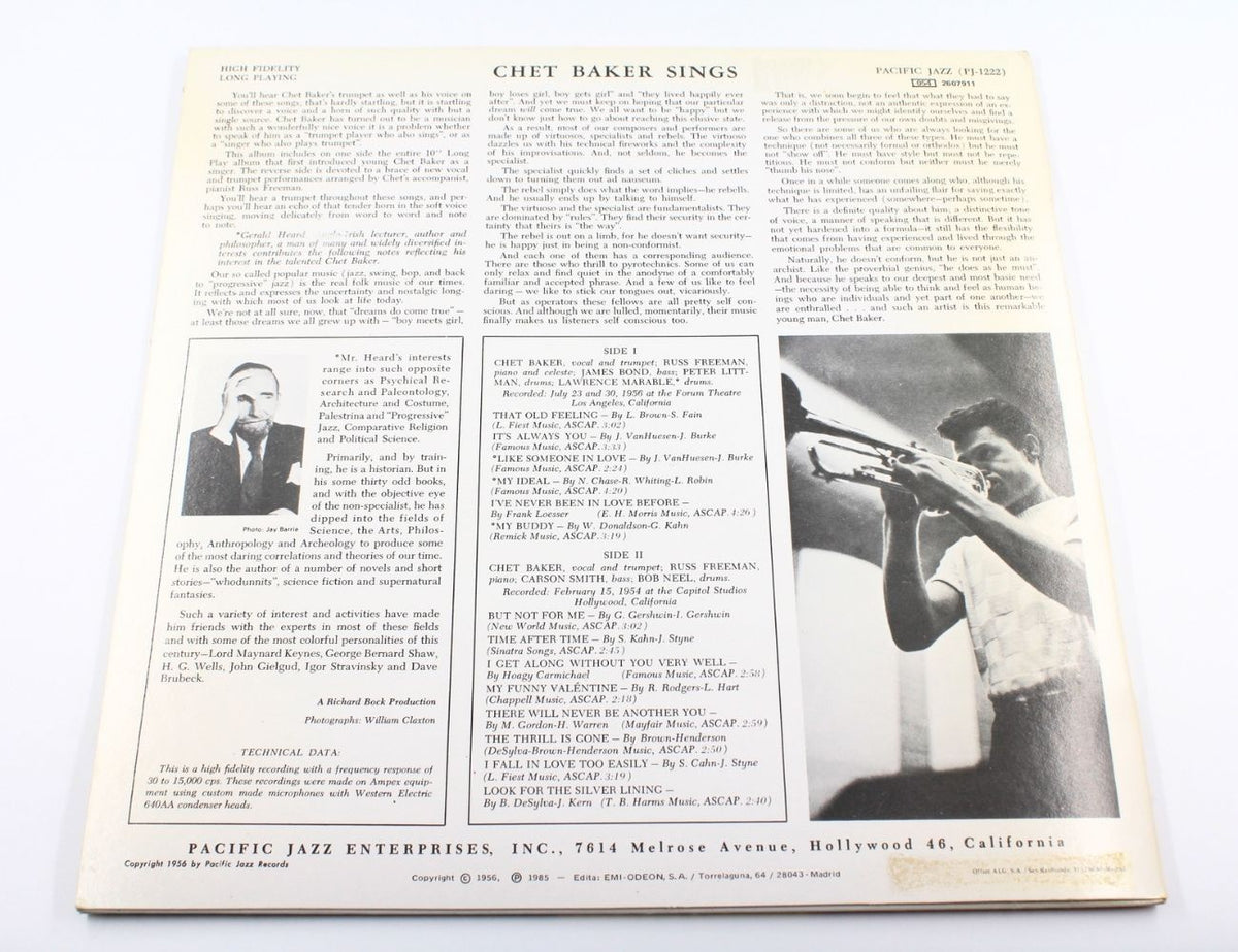 Chet Baker - Chet Baker Sings - Vinyl LP
