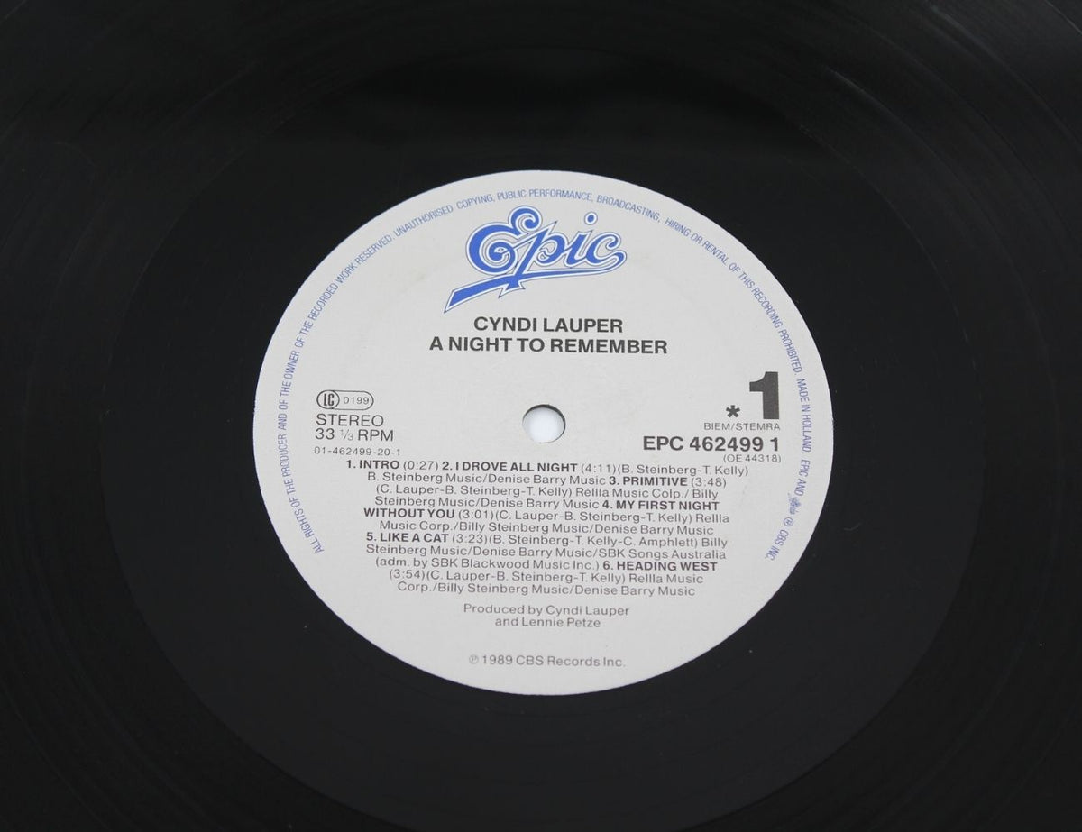 Cyndi Lauper - A Night To Remember - Vinyl LP