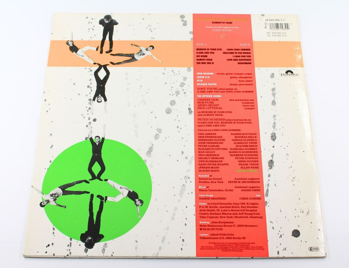 Element Of Crime - Freedom, Love & Happiness - Vinyl LP