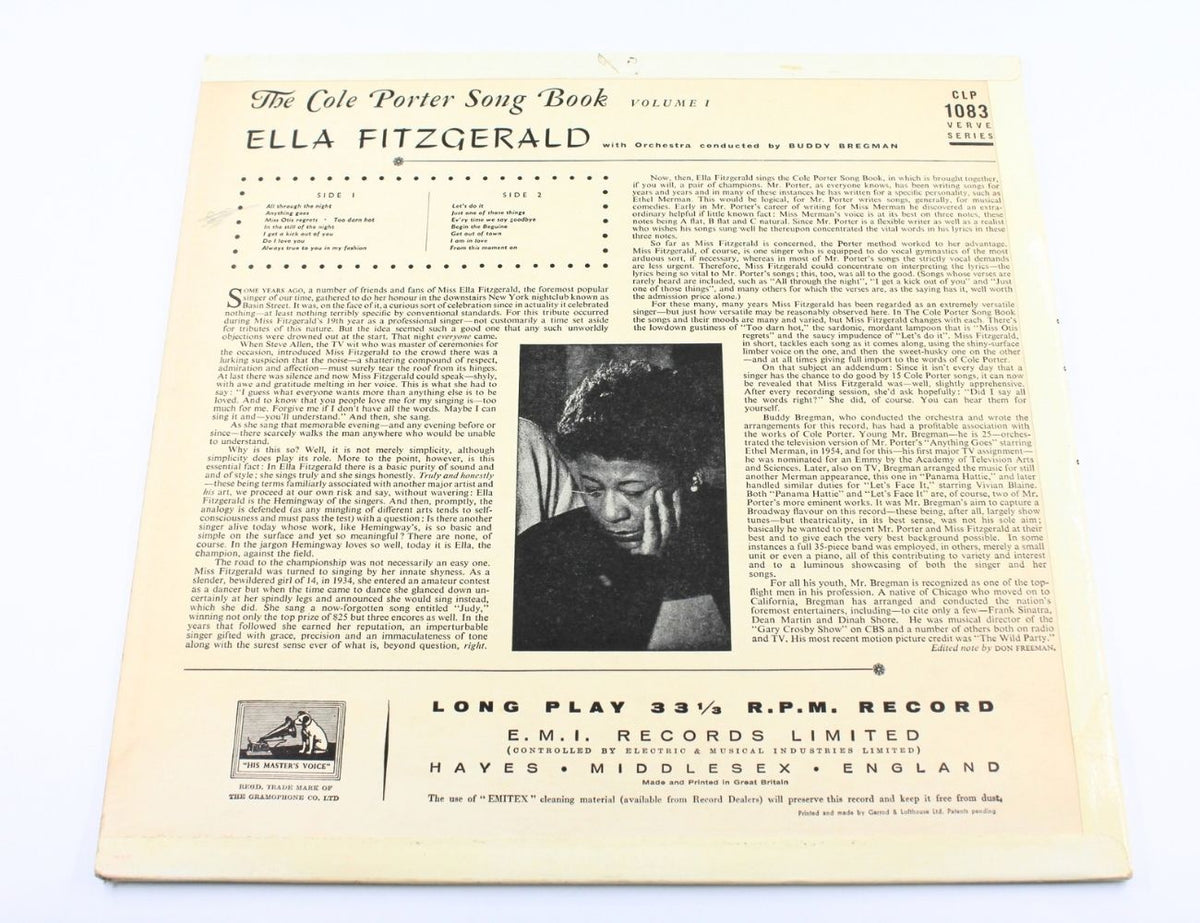 Ella Fitzgerald - The Cole Porter Songbook Volume I - Vinyl LP