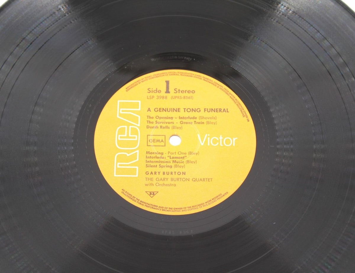 Gary Burton Quartet With Orchestra - A Genuine Tong Funeral - Vinyl LP