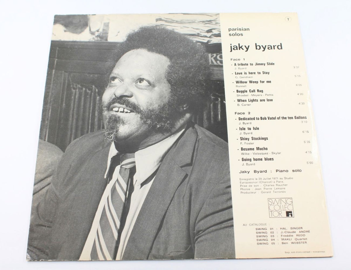 Jaky Byard - Parisian Solos - Vinyl LP