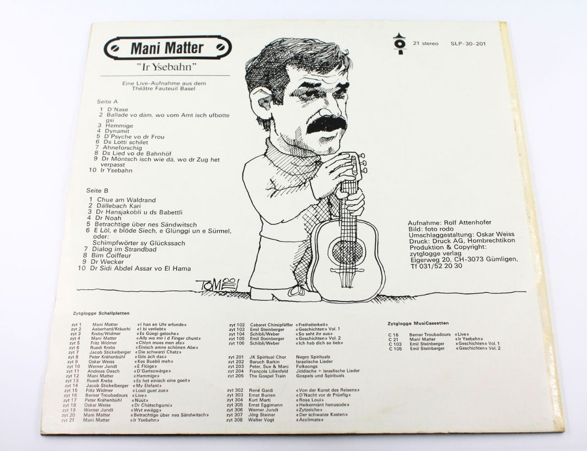 Mani Matter - Ir Ysebahn - Vinyl LP