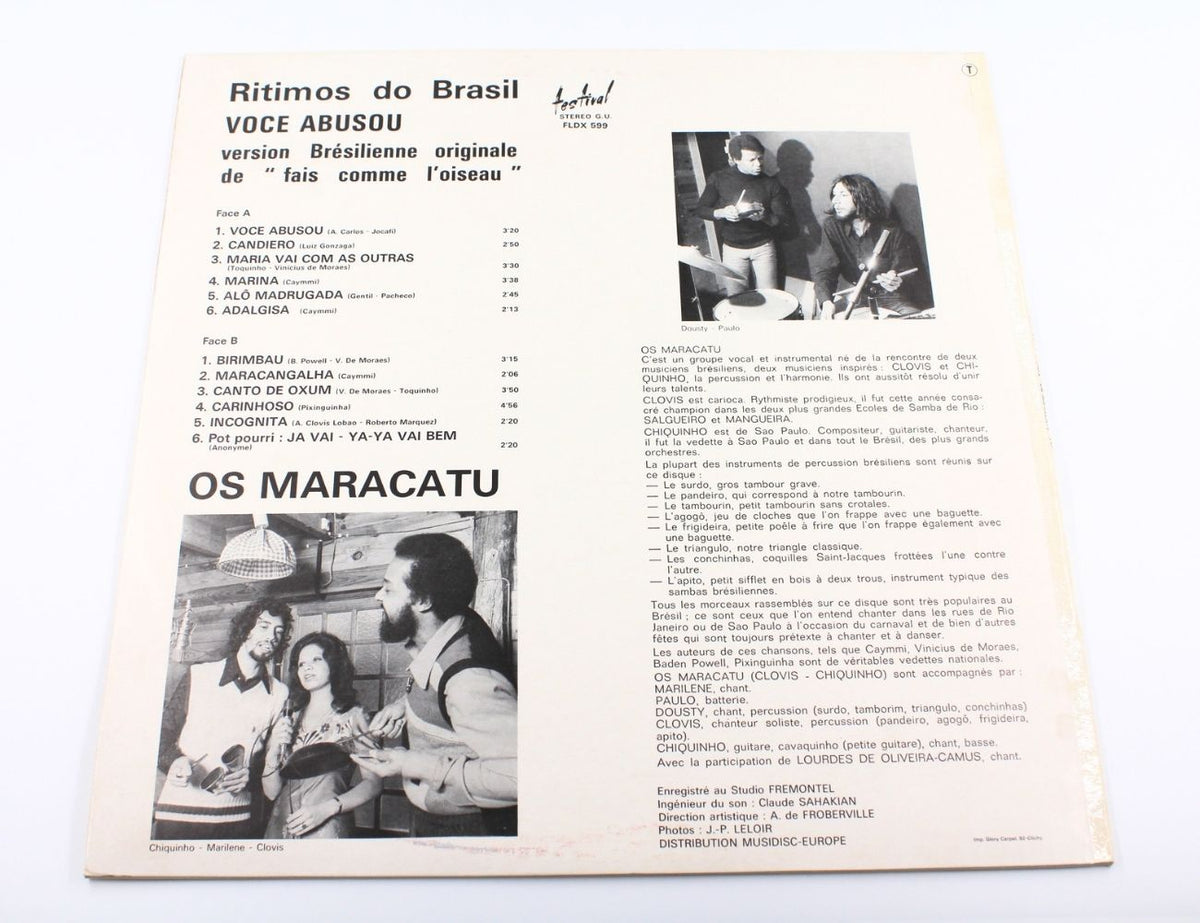 Os Maracatu - Ritimos Do Brasil - Vinyl LP